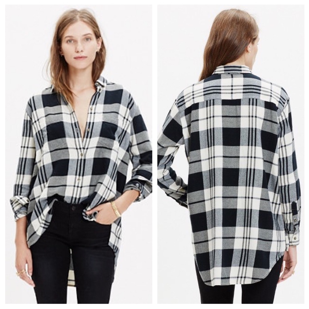 Madewell Flannel Oversized Boyshirt - Lamont Plaid